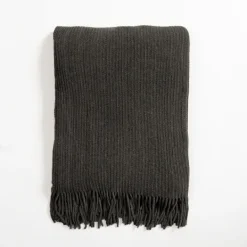 Kirkland's Home Sage Mist Chenille Ribbed Throw- Blankets & Throws