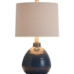 Kirkland's Home Sailor Blue Ceramic Table Lamp- Table Lamps