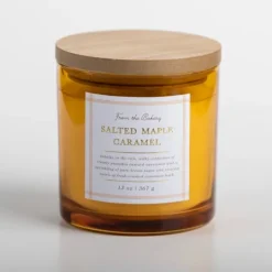 Kirkland's Home Salted Maple Caramel Triple Wick Jar Candle- Candles