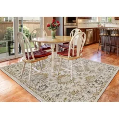 Kirkland's Home Sand Botanical Hannah Indoor/Outdoor Rug, 7X9- Outdoor Rugs