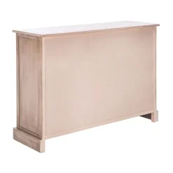 Kirkland's Home Sand Cabinet With Natural Woven Baskets- Cabinets & Sideboards