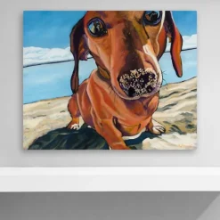 Kirkland's Home Sand Dog Giclee Canvas Art Print- Canvas Art