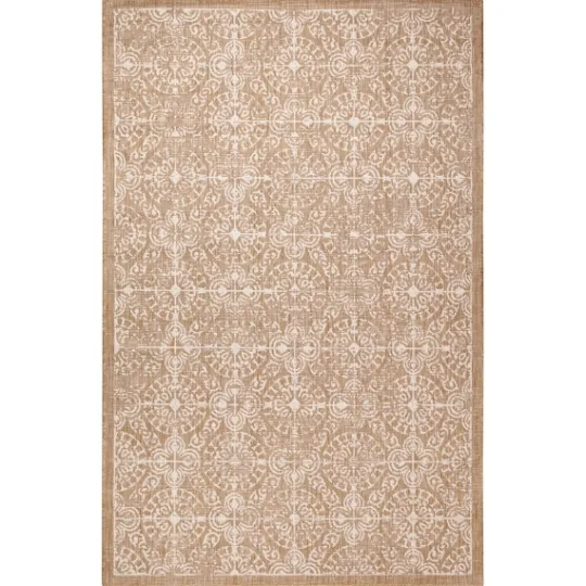 Kirkland's Home Sand Embellished Scroll Indoor/Outdoor Rug, 6X9- Outdoor Rugs