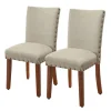Kirkland's Home Sand Nailhead Parsons Dining Chairs, Set Of 2- Dining Chairs