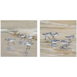 Kirkland's Home Sandpiper Beach I And Ii Art Prints, Set Of 2- Canvas Art