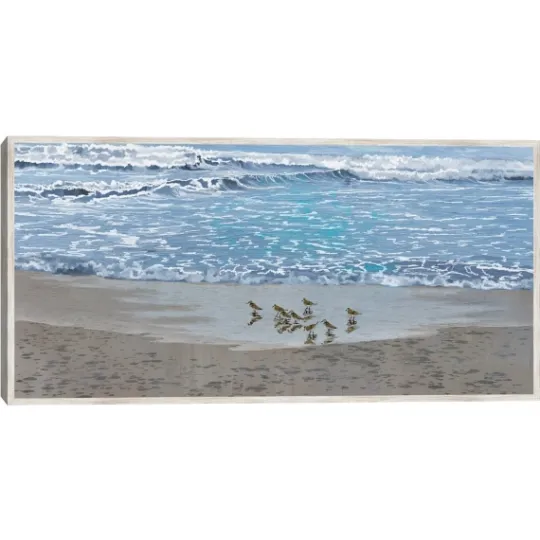 Kirkland's Home Sandpiper Morning Framed Canvas Art Print- Framed Art