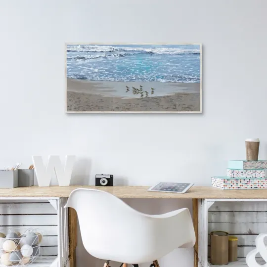 Kirkland's Home Sandpiper Morning Framed Canvas Art Print- Framed Art