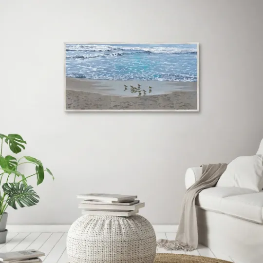 Kirkland's Home Sandpiper Morning Framed Canvas Art Print- Framed Art