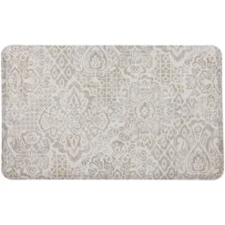 Kirkland's Home Sandy Beige Damask Nouveau Kitchen Mat- Kitchen & Floor Mats