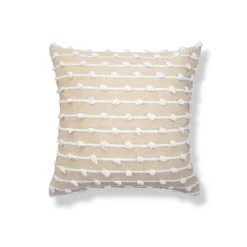 Kirkland's Home Sandy Beige Hand Knotted Decorative Throw Pillow- Pillows
