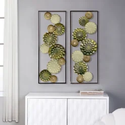 Kirkland's Home Santorini Metal Wall Panels, Set Of 2- Wall Plaques