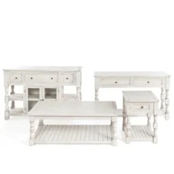 Kirkland's Home Savannah Cream Distressed Cabinet- Entryway Furniture