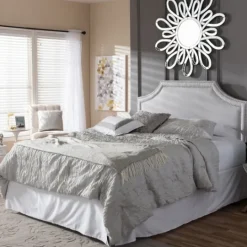 Kirkland's Home Scalloped Corner Queen Headboard- Beds & Headboards