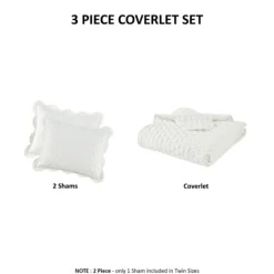 Kirkland's Home Scalloped Crinkle 3-Pc. Full/Queen Quilt Set- Quilts