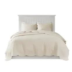 Kirkland's Home Scalloped Monica 3-Pc. King Coverlet Set- Bedspreads & Coverlets