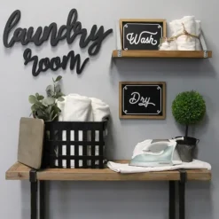 Kirkland's Home Script Laundry Room Sign- Wall Quotes & Signs
