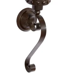 Kirkland's Home Scrolled Wrought Iron And Glass Hurricane Sconce- Sconces