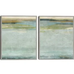 Kirkland's Home Seafoam Framed Canvas Art Prints, Set Of 2- Canvas Art