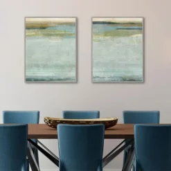 Kirkland's Home Seafoam Framed Canvas Art Prints, Set Of 2- Canvas Art