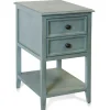 Kirkland's Home Seafoam Slim Side Table With Shelf- Accent & End Tables