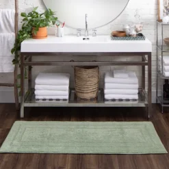 Kirkland's Home Seaglass Reversible Cotton Bath Mat, 60 In.- Bathroom Rugs