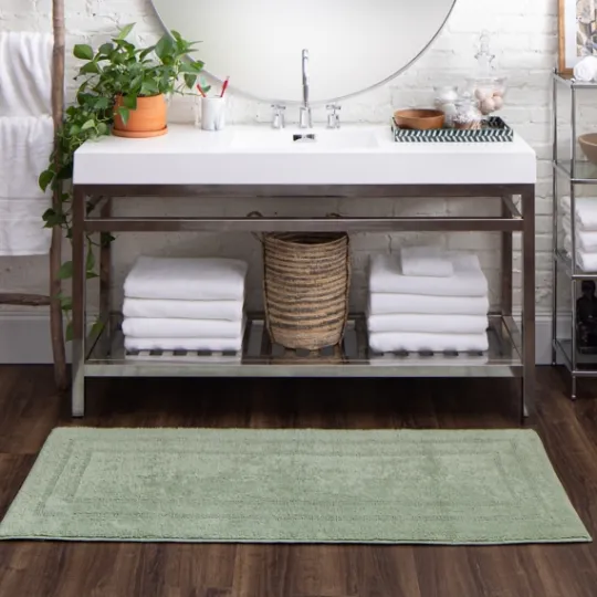 Kirkland's Home Seaglass Reversible Cotton Bath Mat, 60 In.- Bathroom Rugs