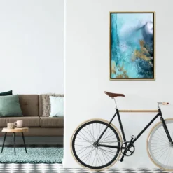 Kirkland's Home Seawall Waves Abstract Canvas Framed Art- Framed Art