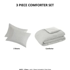 Kirkland's Home Seersucker 3-Pc. Cali King Comforter Set- Comforters