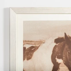 Kirkland's Home Sepia Horse On Linen Framed Art Print- Framed Art