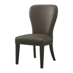 Kirkland's Home Sevana Faux Leather Dining Chairs, Set Of 2- Dining Chairs