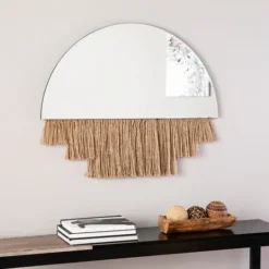 Kirkland's Home Shaw Fringe Half Circle Wall Mirror- Decorative Mirrors