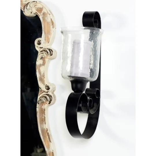 Kirkland's Home Shayne Black Iron Scroll Sconce- Sconces
