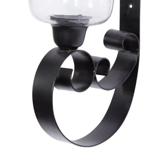 Kirkland's Home Shayne Black Iron Scroll Sconce- Sconces