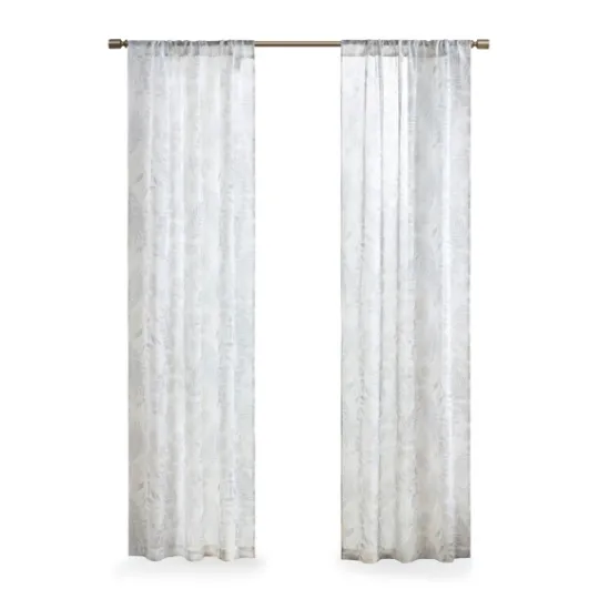 Kirkland's Home Sheer Botanical Curtain Panel Set, 95 In.- Curtains & Drapes