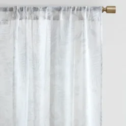 Kirkland's Home Sheer Botanical Curtain Panel Set, 95 In.- Curtains & Drapes