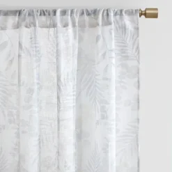 Kirkland's Home Sheer Botanical Curtain Panel Set, 95 In.- Curtains & Drapes