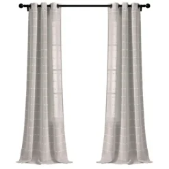 Kirkland's Home Sheer Textured Curtain Panel Set, 84 In.- Curtains & Drapes