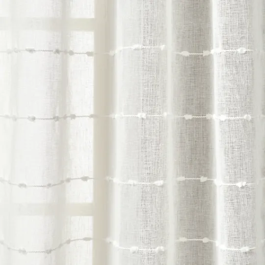 Kirkland's Home Sheer Textured Curtain Panel Set, 84 In- Curtains & Drapes