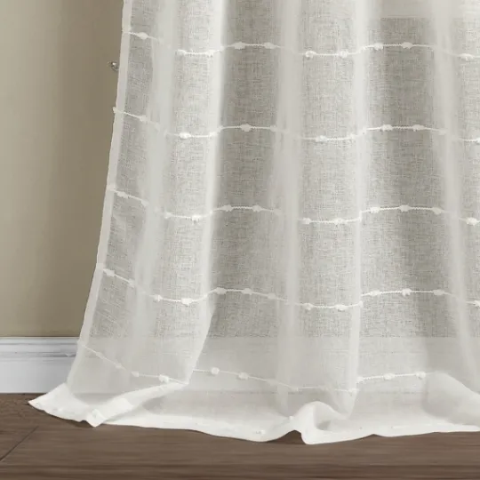 Kirkland's Home Sheer Textured Curtain Panel Set, 84 In- Curtains & Drapes