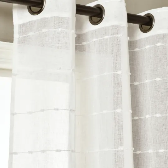 Kirkland's Home Sheer Textured Curtain Panel Set, 84 In- Curtains & Drapes