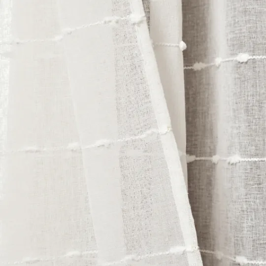 Kirkland's Home Sheer Textured Curtain Panel Set, 84 In- Curtains & Drapes
