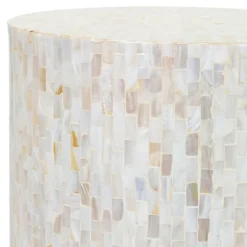 Kirkland's Home Shell Cylinder Frame Accent Table- Accent & End Tables