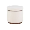 Kirkland's Home Sherpa Upholstered Storage Ottoman- Benches & Ottomans