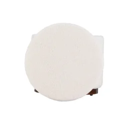 Kirkland's Home Sherpa Upholstered Storage Ottoman- Benches & Ottomans