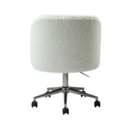 Kirkland's Home Sherpa Upholstered Swivel Office Chair- Office Furniture