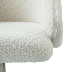 Kirkland's Home Sherpa Upholstered Swivel Office Chair- Office Furniture