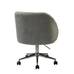 Kirkland's Home Sherpa Upholstered Swivel Office Chair- Office Furniture