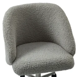 Kirkland's Home Sherpa Upholstered Swivel Office Chair- Office Furniture