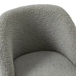 Kirkland's Home Sherpa Upholstered Swivel Office Chair- Office Furniture