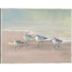 Kirkland's Home Shorebirds On The Sand Framed Canvas Art Print- Canvas Art